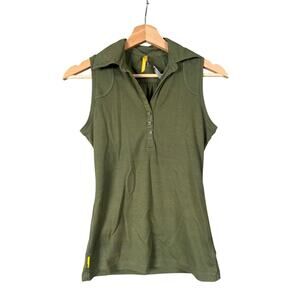 Lole Cross Court Polo Tank In Green Women's Size XS